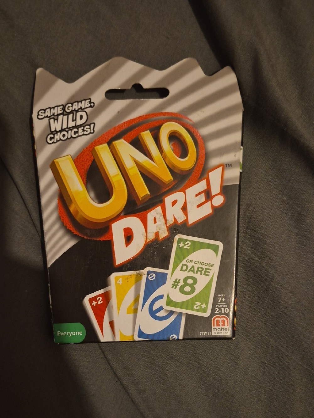 Mattel UNO Dare! Card Game - Black, Yellow, Red, Blue, Green, White